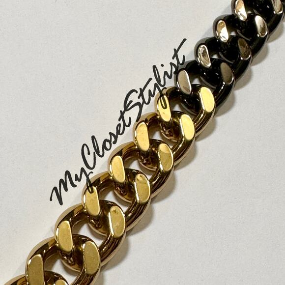 BANDOLIER Gold Black OMBRE Necklace Chain Satchel Strap NEW RETIRED unicorn rare - Picture 2 of 7